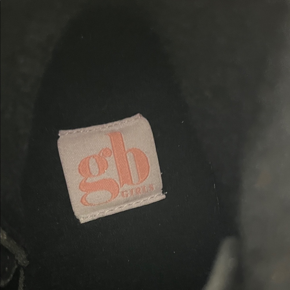 GB Girls Black High-Top Sneakers with Colorful Patches - Picture 2 of 15